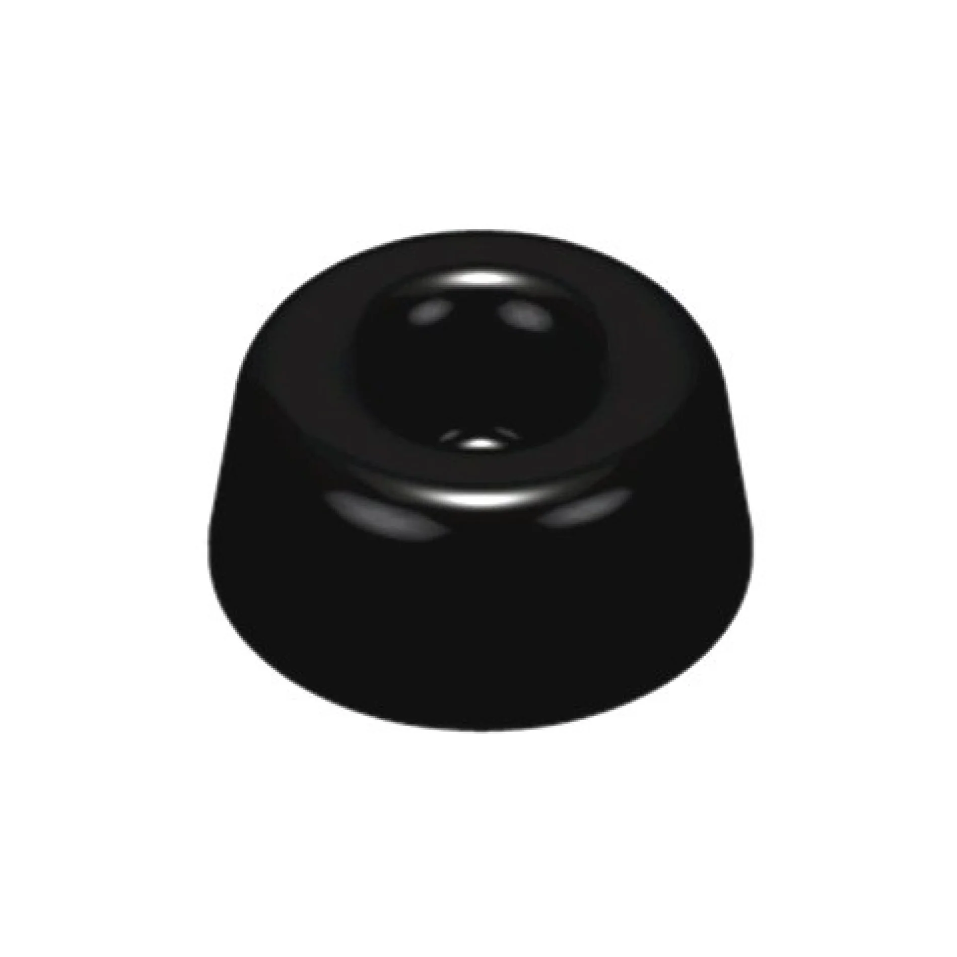 רגליות גומי שחורות נדבקות - פרופיל עגול - 22.3X10.1 מ''מ - 48 יחידות