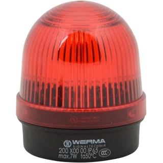 מנורת התראה אדומה קבועה - (10W , 12V ~ 240V (AC/DC