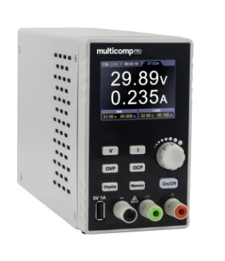 ספק כוח שולחני מתוכנת ערוץ אחד - Multicomp Pro MP711131 - 60V / 5A