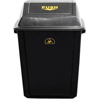 פח אשפה אנטי סטטי - עם מכסה - 60 ליטר - MULTICOMP PRO