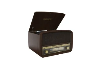 מערכת שמע רטרו משולבת (פטיפון + דיסקים)  - SAFA RETRO CA1423