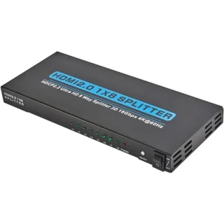 מפצל אקטיבי 8PORT , 3D & 4K UHD 60HZ  , HDCP 2.2 - HDMI 2.0